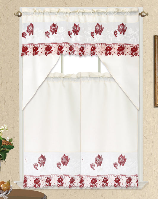 3Piece - Kitchen Curtain - ERIN - Glory Home Design