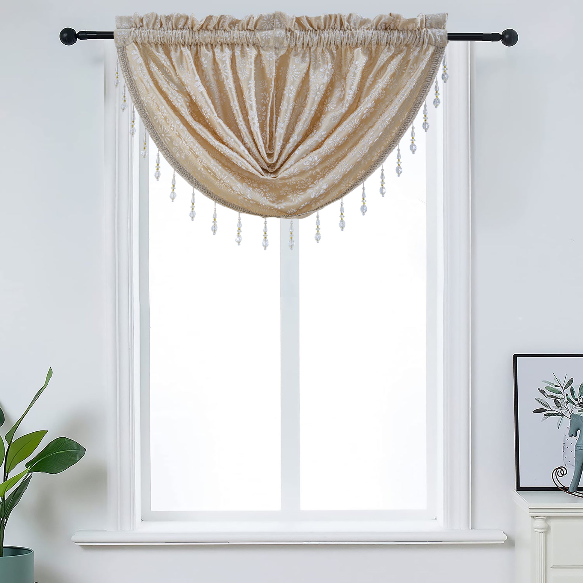 Ramona - Embroidered Macrame Jacquard Panel - Valance sold separately - Glory Home Design